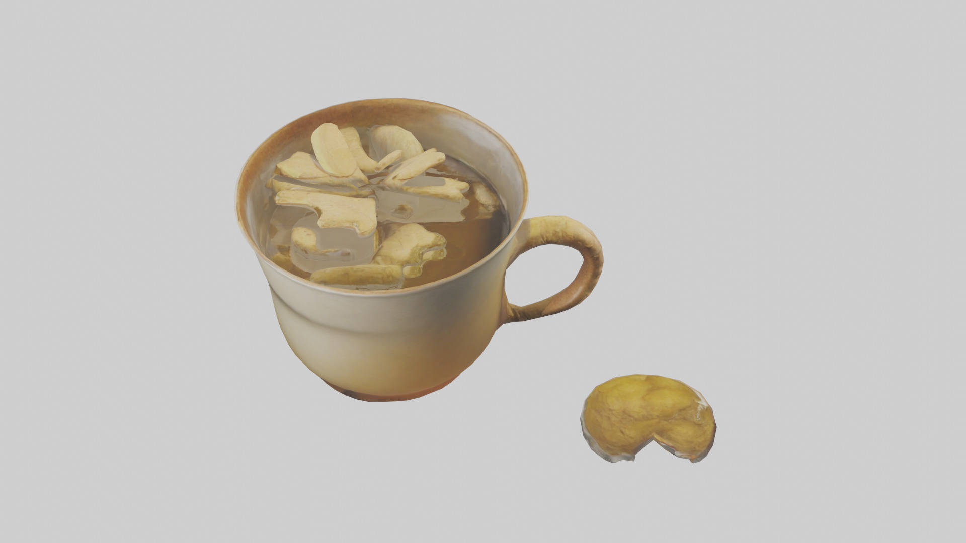 Ginger tea model Low-poly 3D model_17