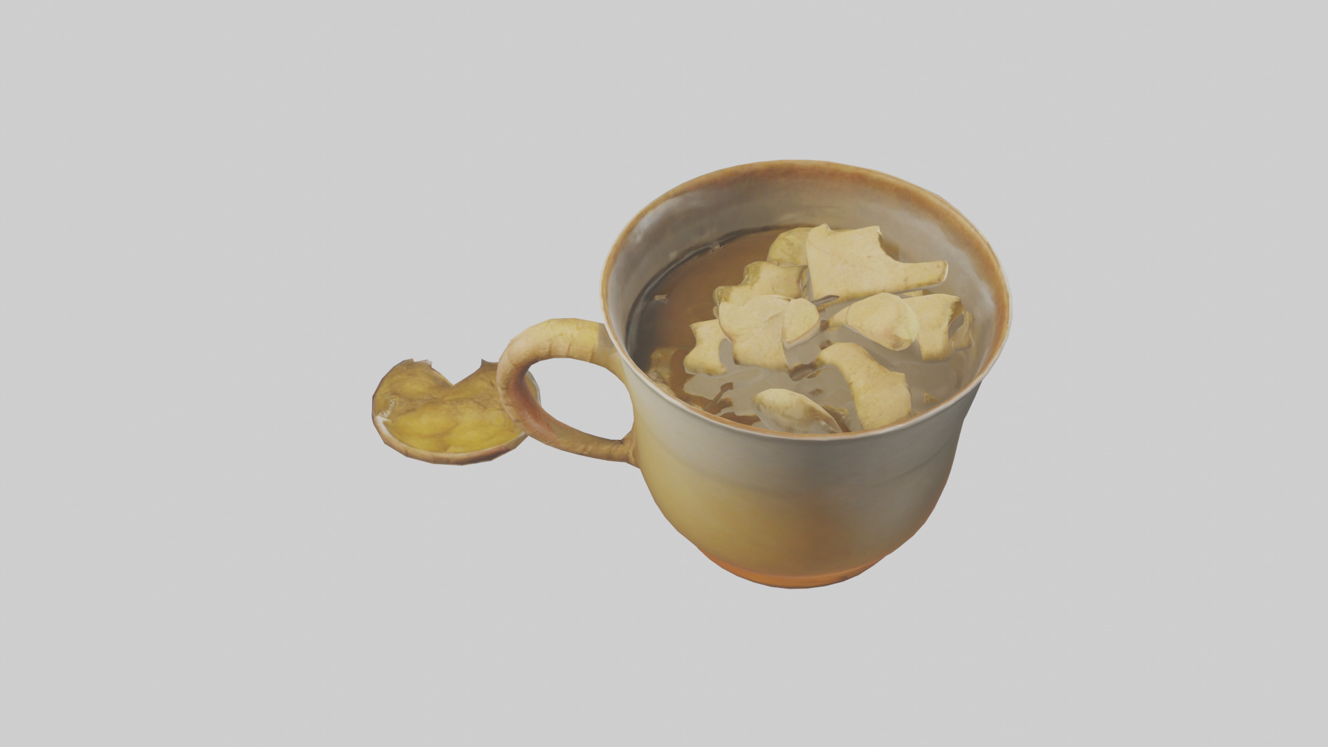 Ginger tea model Low-poly 3D model_18
