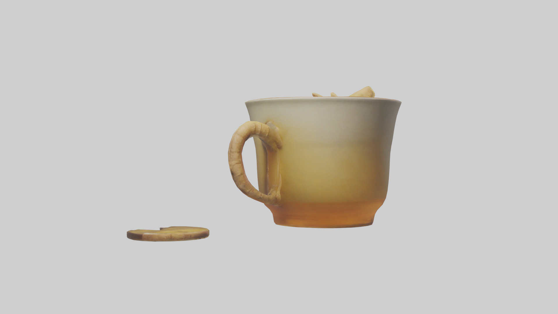 Ginger tea model Low-poly 3D model_2