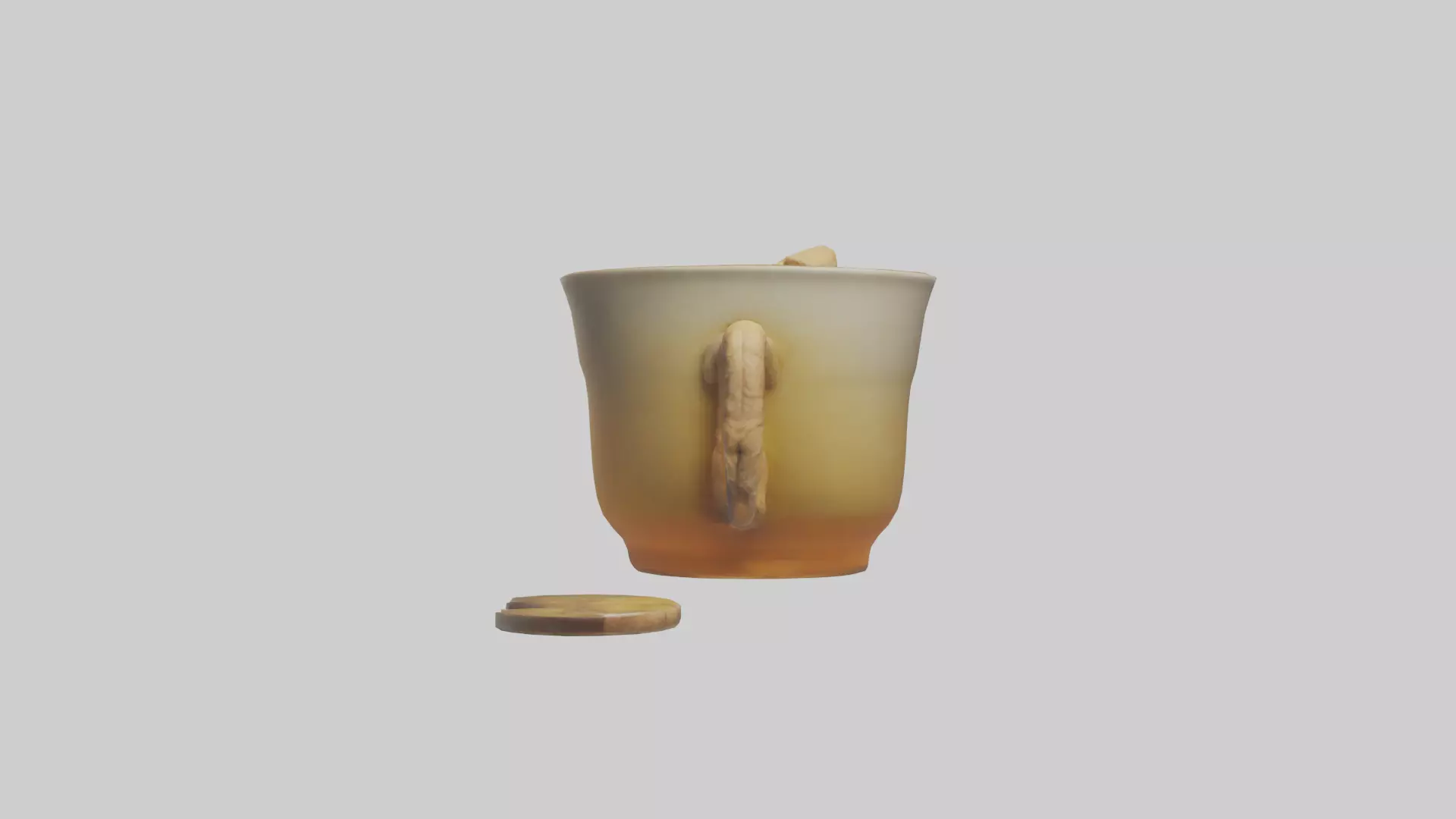 Ginger tea model Low-poly 3D model_0