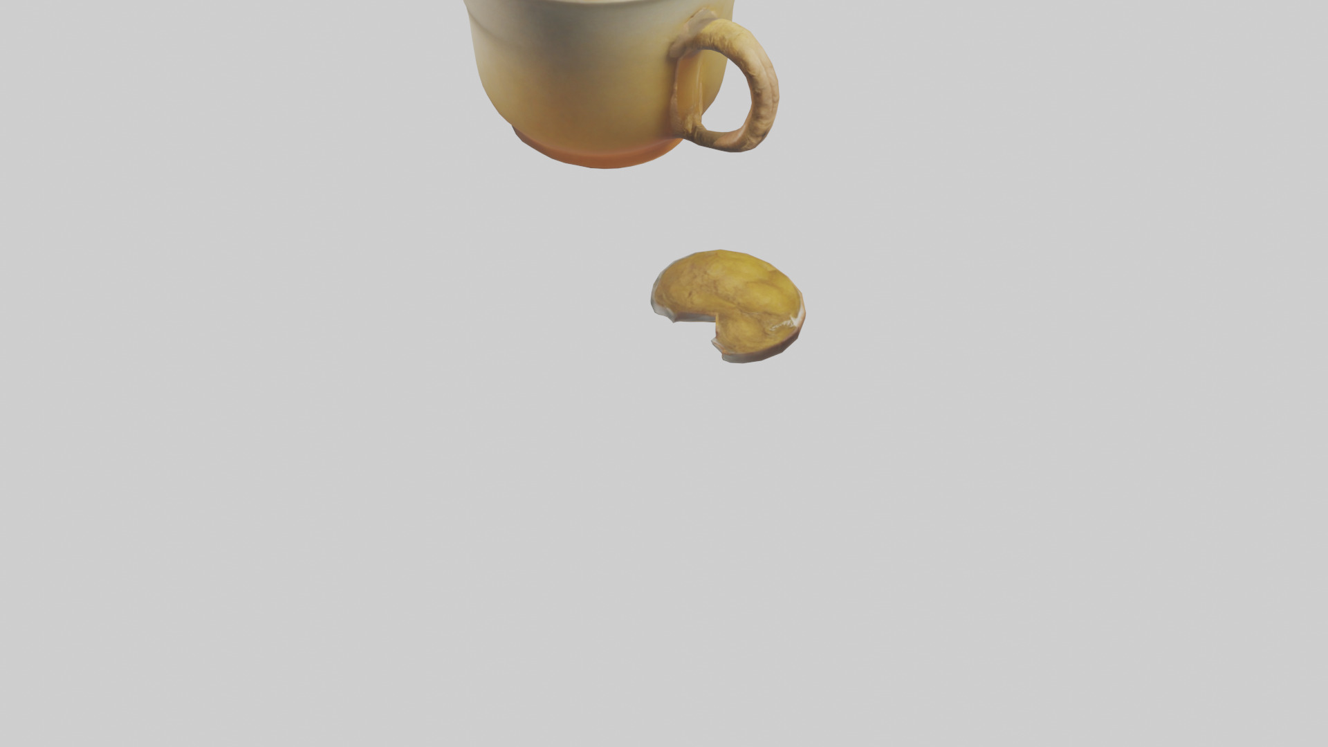 Ginger tea model Low-poly 3D model_3
