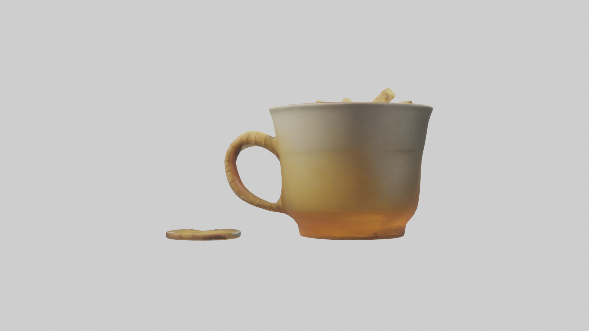 Ginger tea model Low-poly 3D model_13