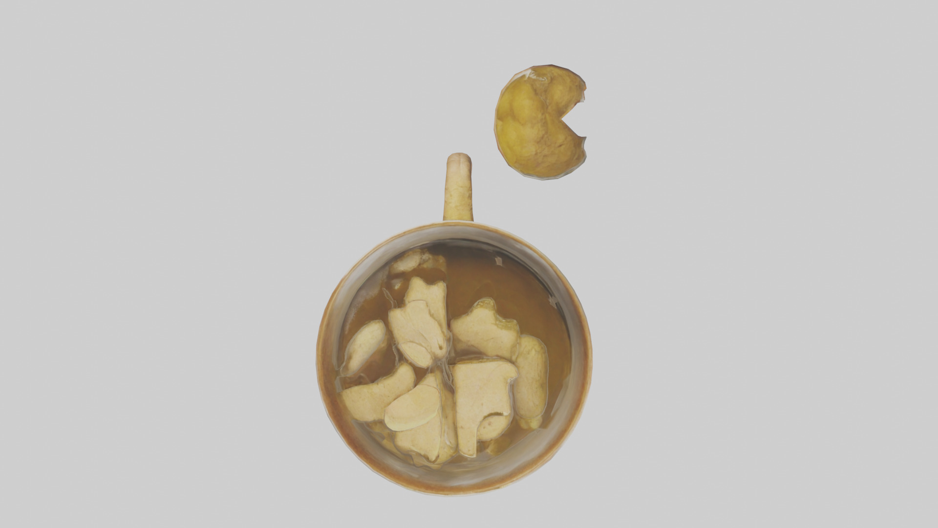 Ginger tea model Low-poly 3D model_14