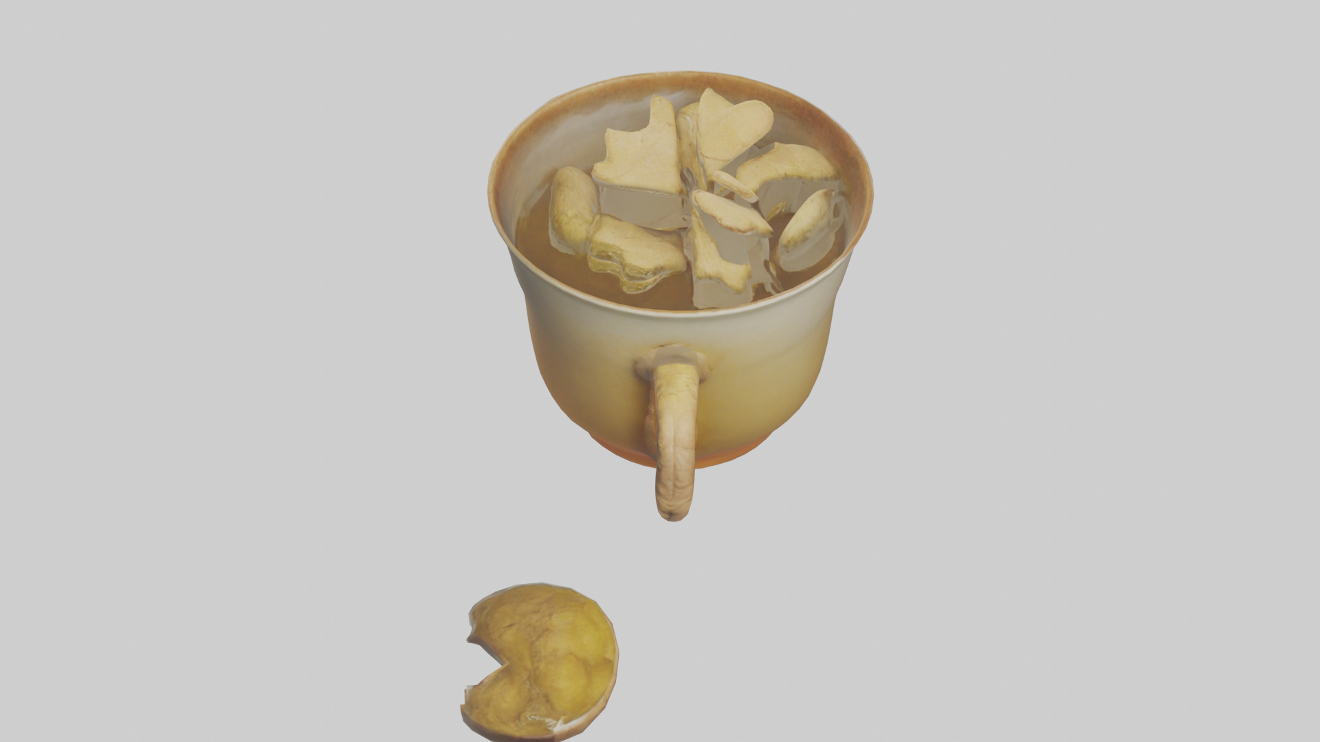 Ginger tea model Low-poly 3D model_15