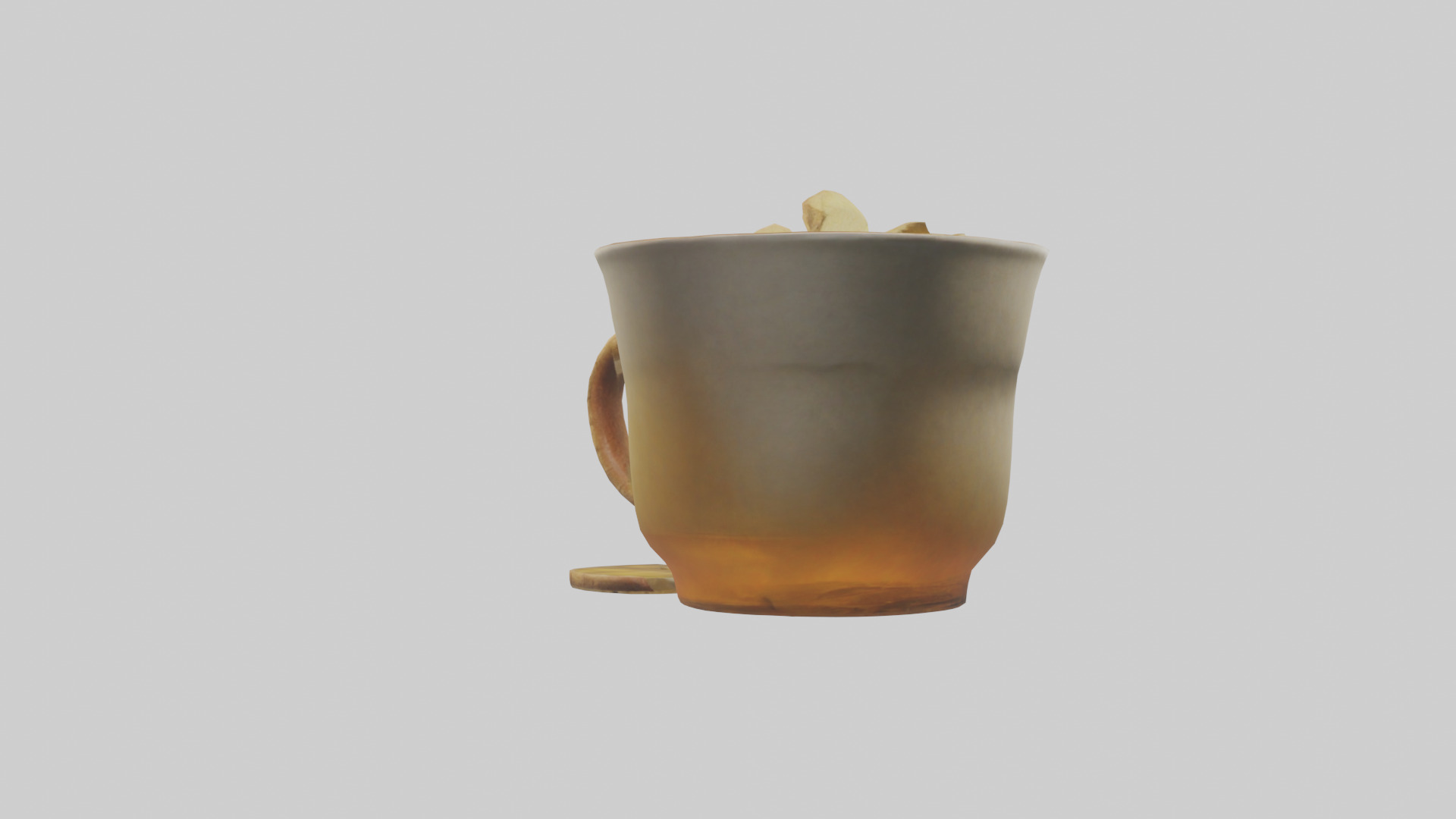 Ginger tea model Low-poly 3D model_7