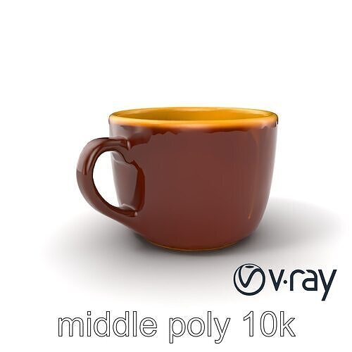 Chic Oversized Latte Mug 3D Model Pack Low-poly 3D model