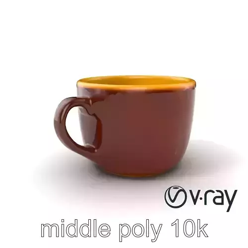 Chic Oversized Latte Mug 3D Model Pack