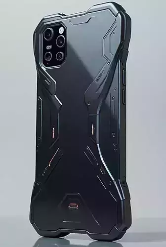 Futuristic 3D Smartphone Box Design with Unique Features 3D model