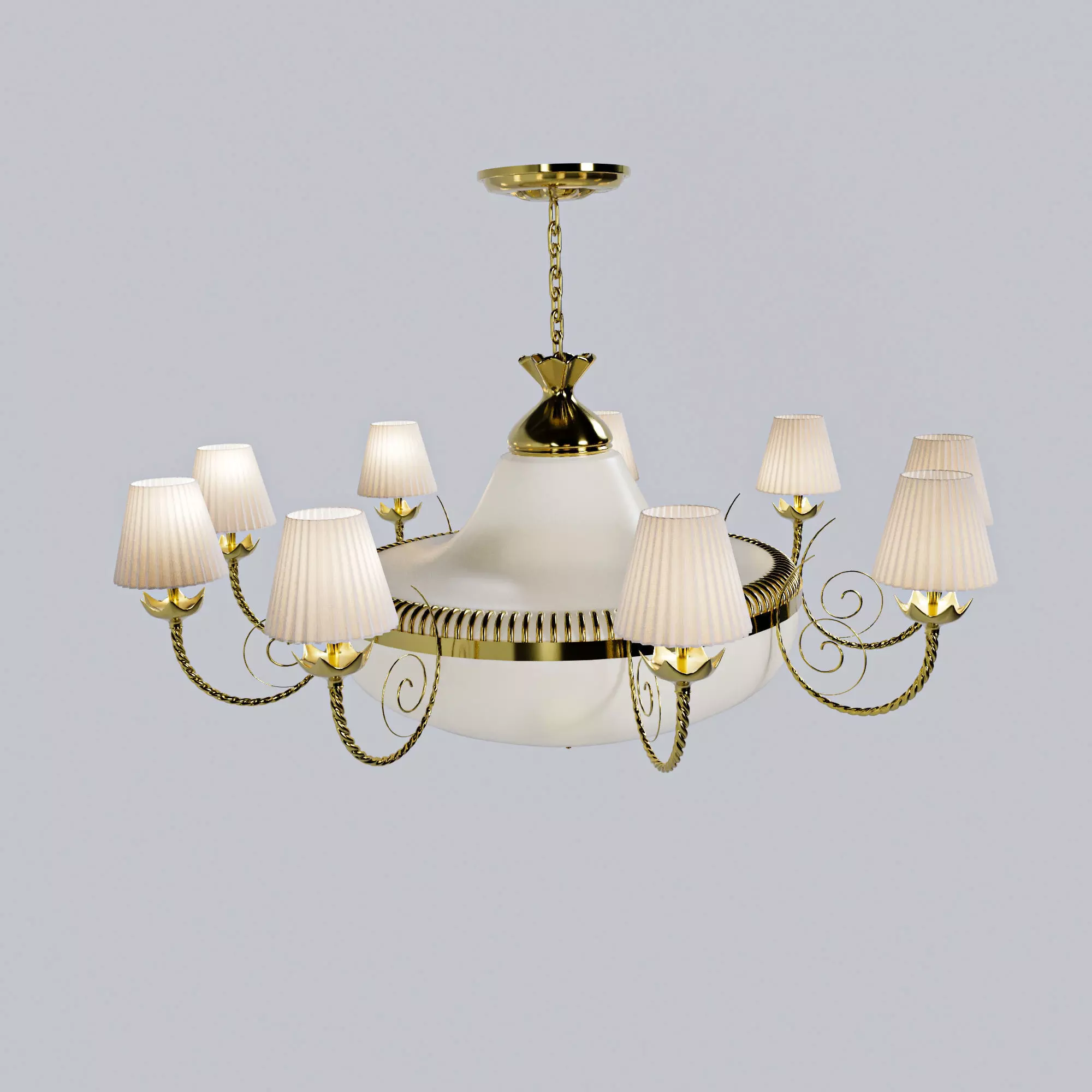 Classic Gold Chandelier 3D model