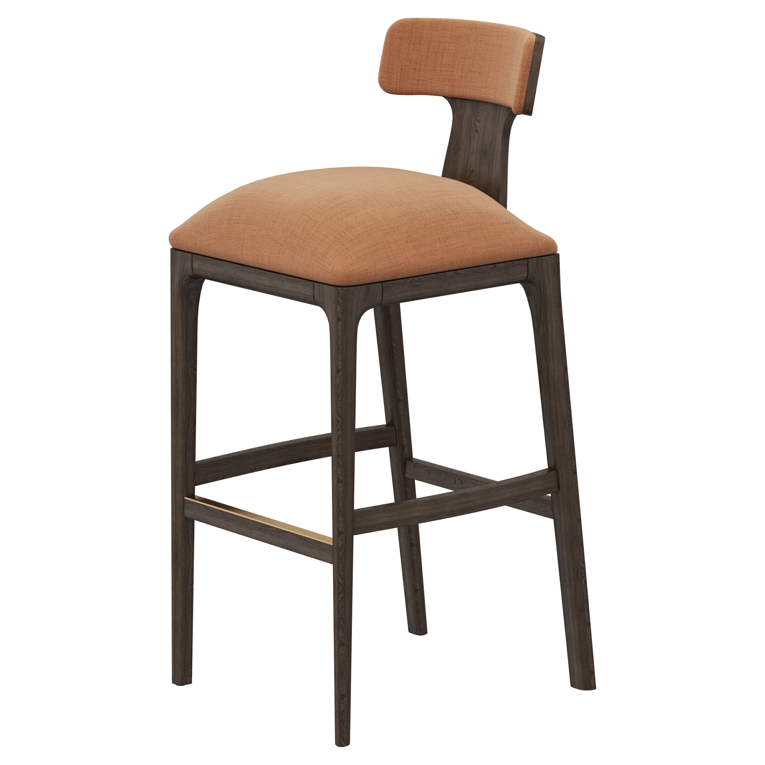 Restoration Hardware Ligne Fabric Bar and Counter Stool 3D model_2