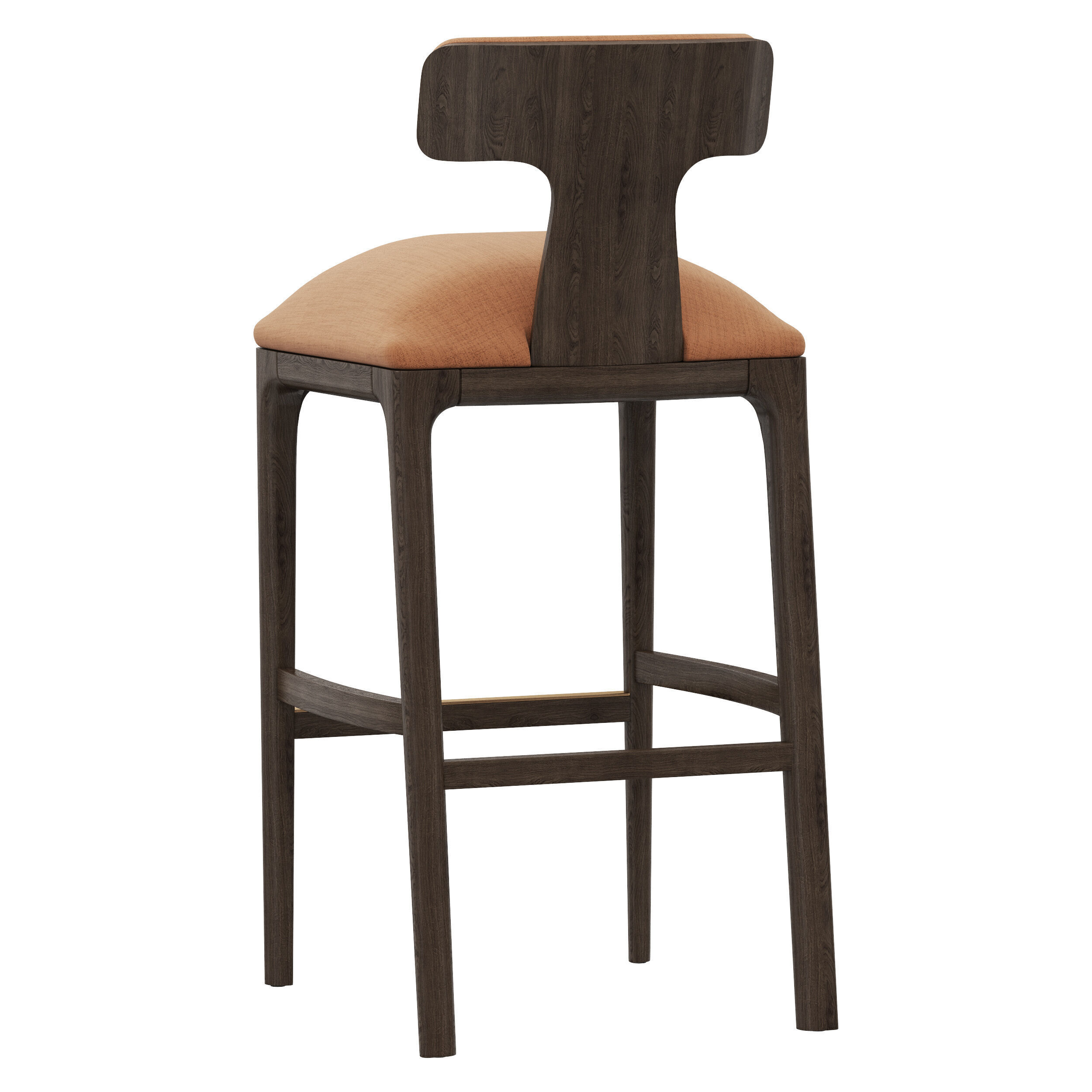 Restoration Hardware Ligne Fabric Bar and Counter Stool 3D model_4