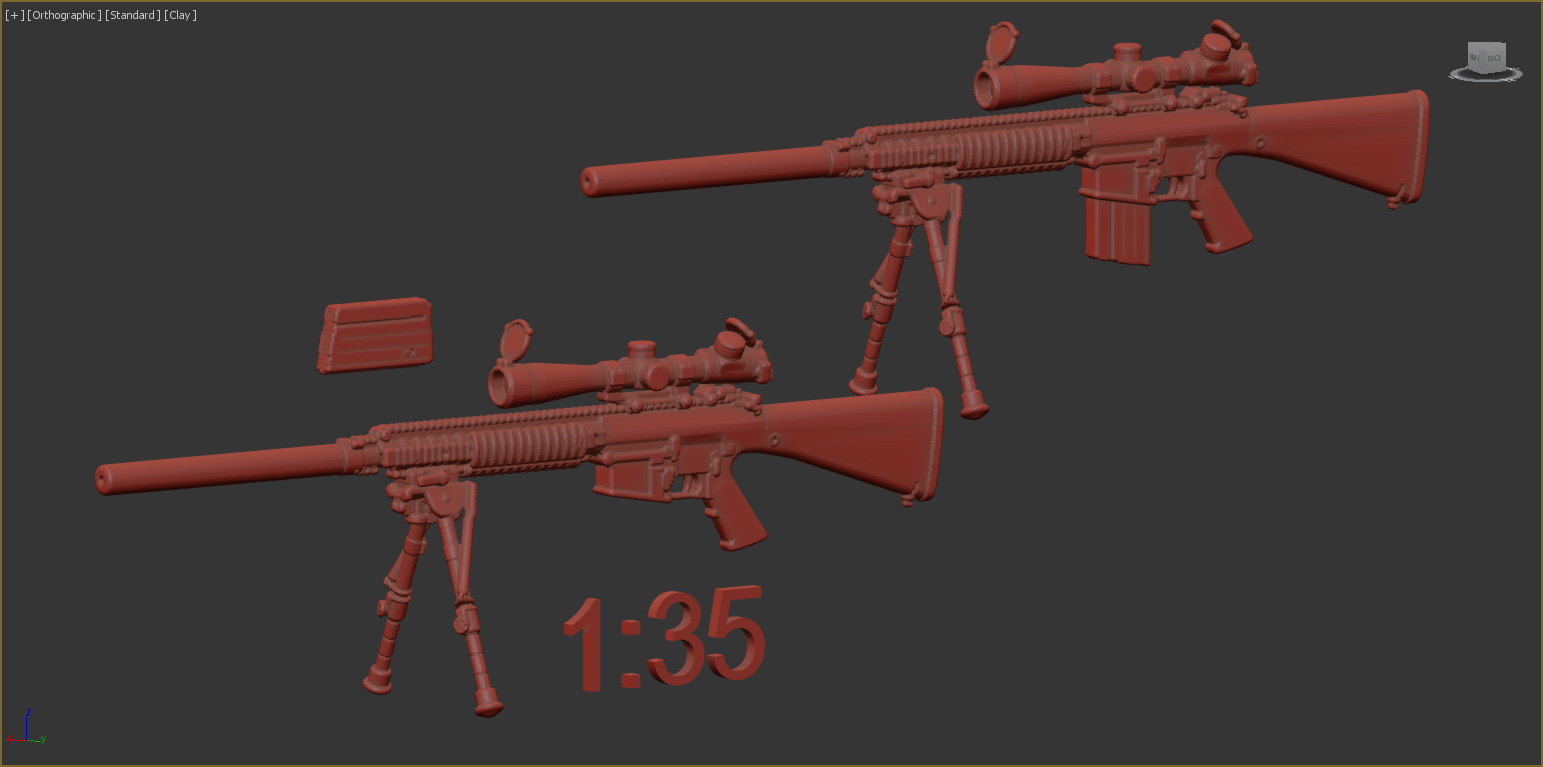 35 scale M110 3D print model_2