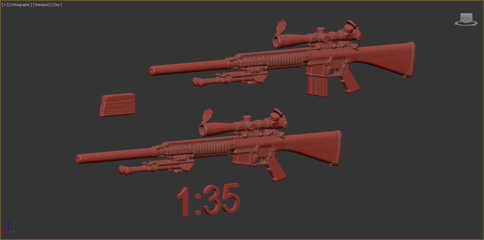 35 scale M110 3D print model_1