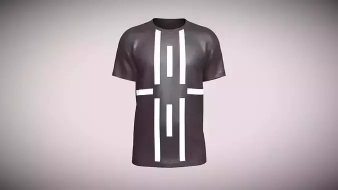 Mens Coffee T-shirt In Low Poly