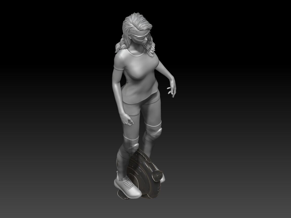 gyrowheel girl 1 3D print model_3