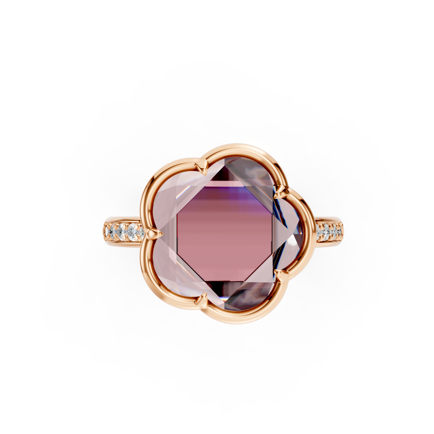 Flower Ring 3D print model_2