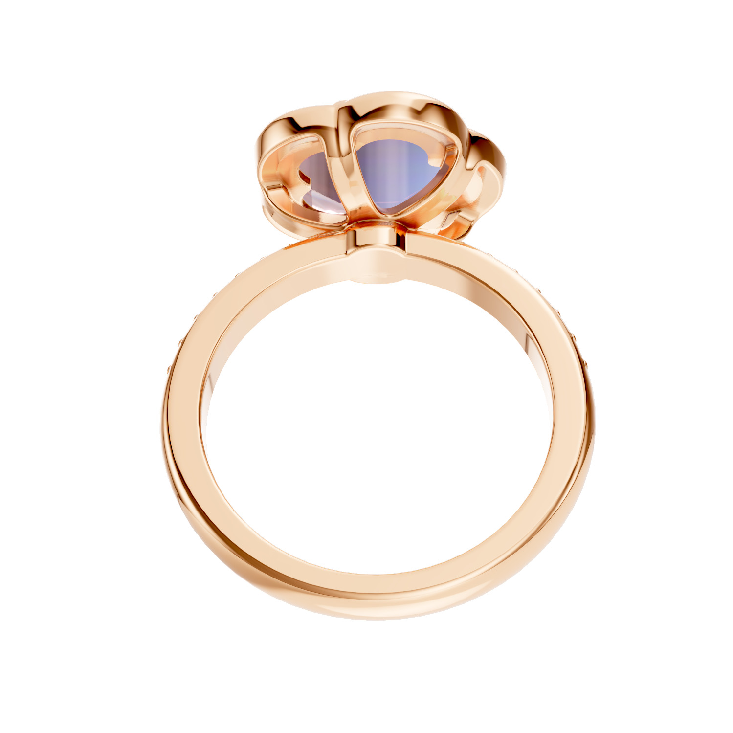 Flower Ring 3D print model_5