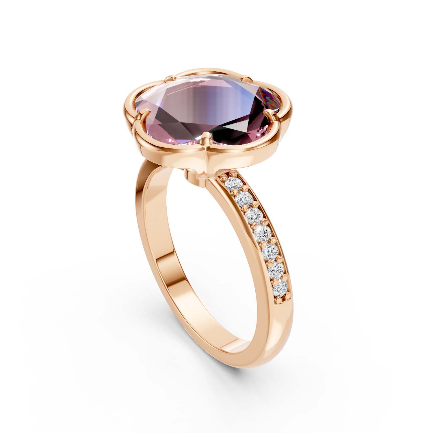 Flower Ring 3D print model_6