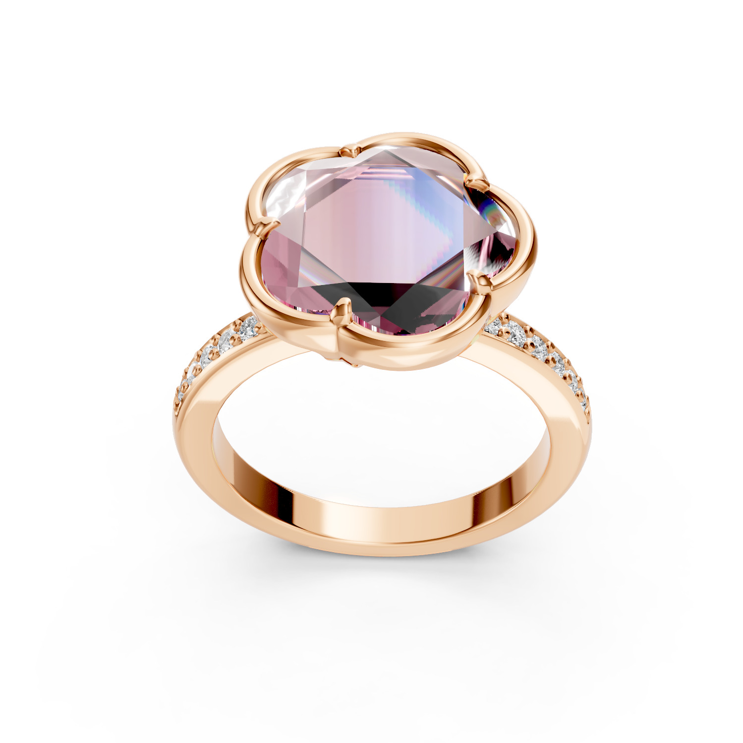 Flower Ring 3D print model_1