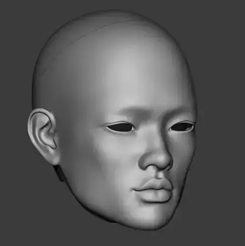 BJD Male 3D Doll Head RP4  Authors Model