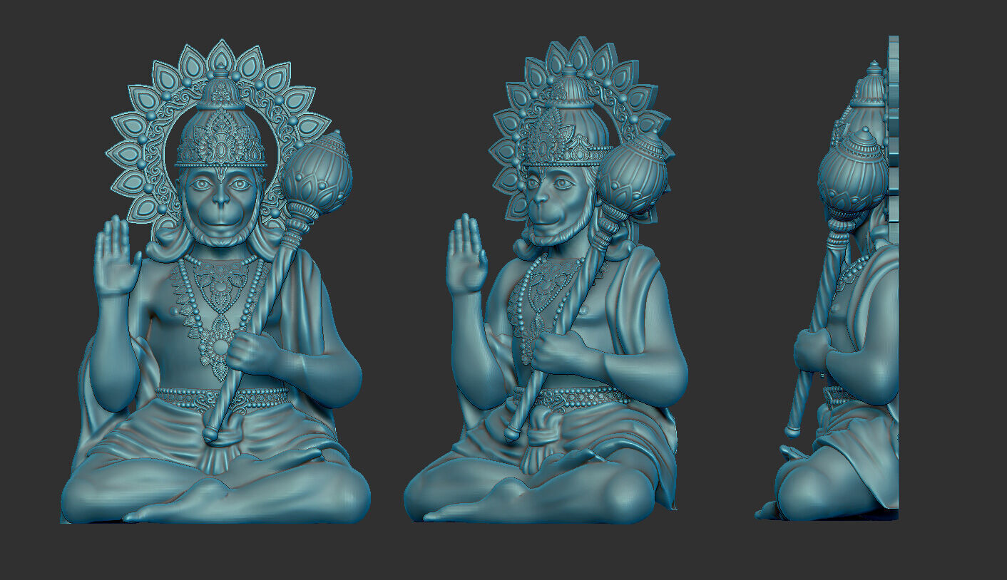 Lord  Hanuman 3D print model_2