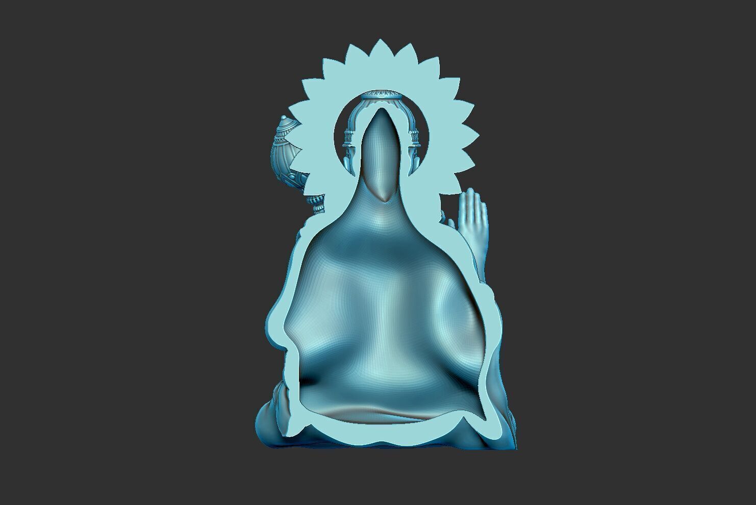 Lord  Hanuman 3D print model_4