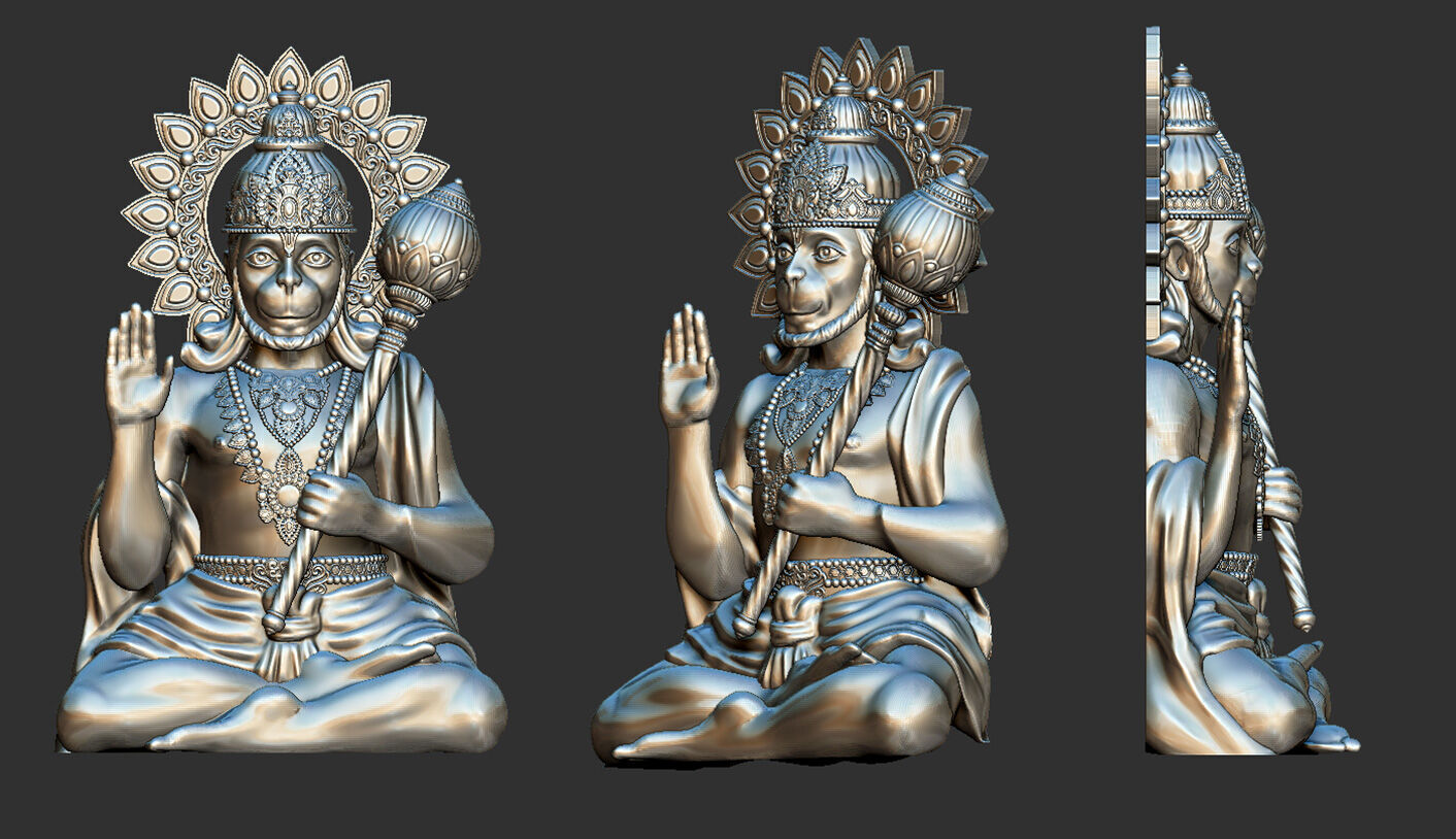 Lord  Hanuman 3D print model_3