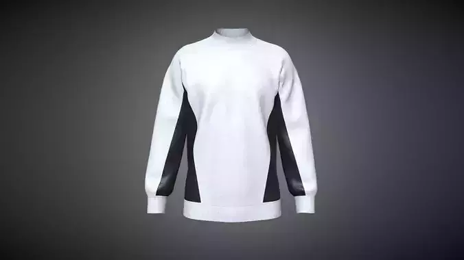 Mens Gray Sweatshirt In Low Poly