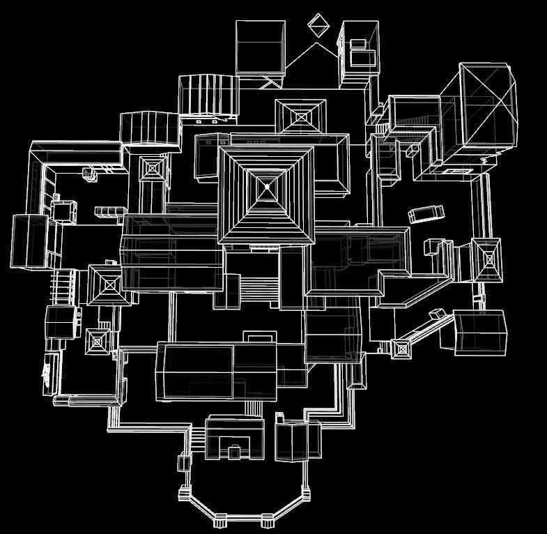 VALORANT HAVEN 3d wireframe map Low-poly 3D model_5