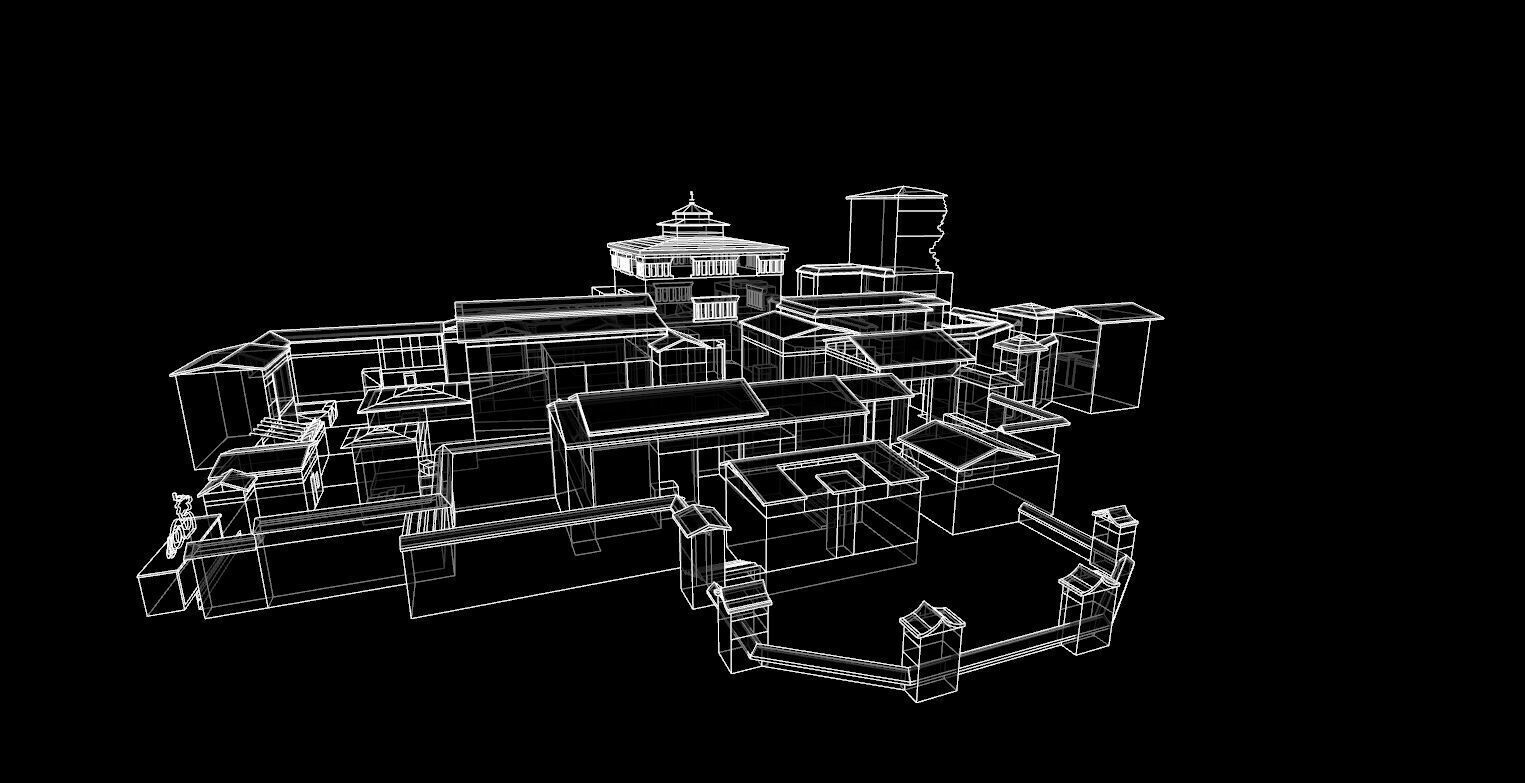 VALORANT HAVEN 3d wireframe map Low-poly 3D model_4