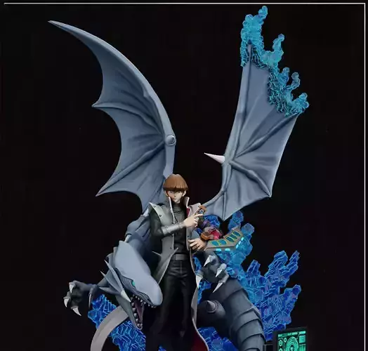 Kaiba And Blue Eyes White Dragon Yugi Oh 3D print model