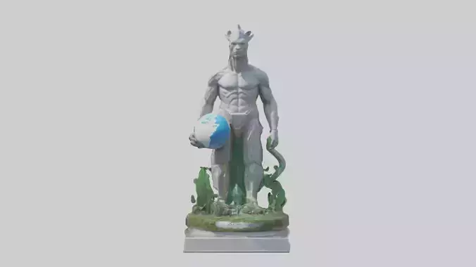 Global Ecological Defender Statue model