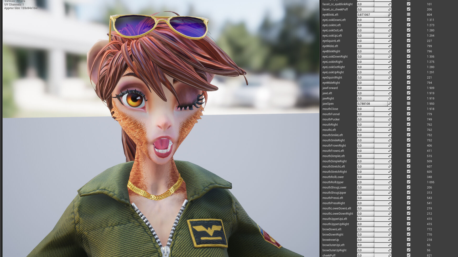 Monkey Girl Arms Trader Low-poly 3D model_11