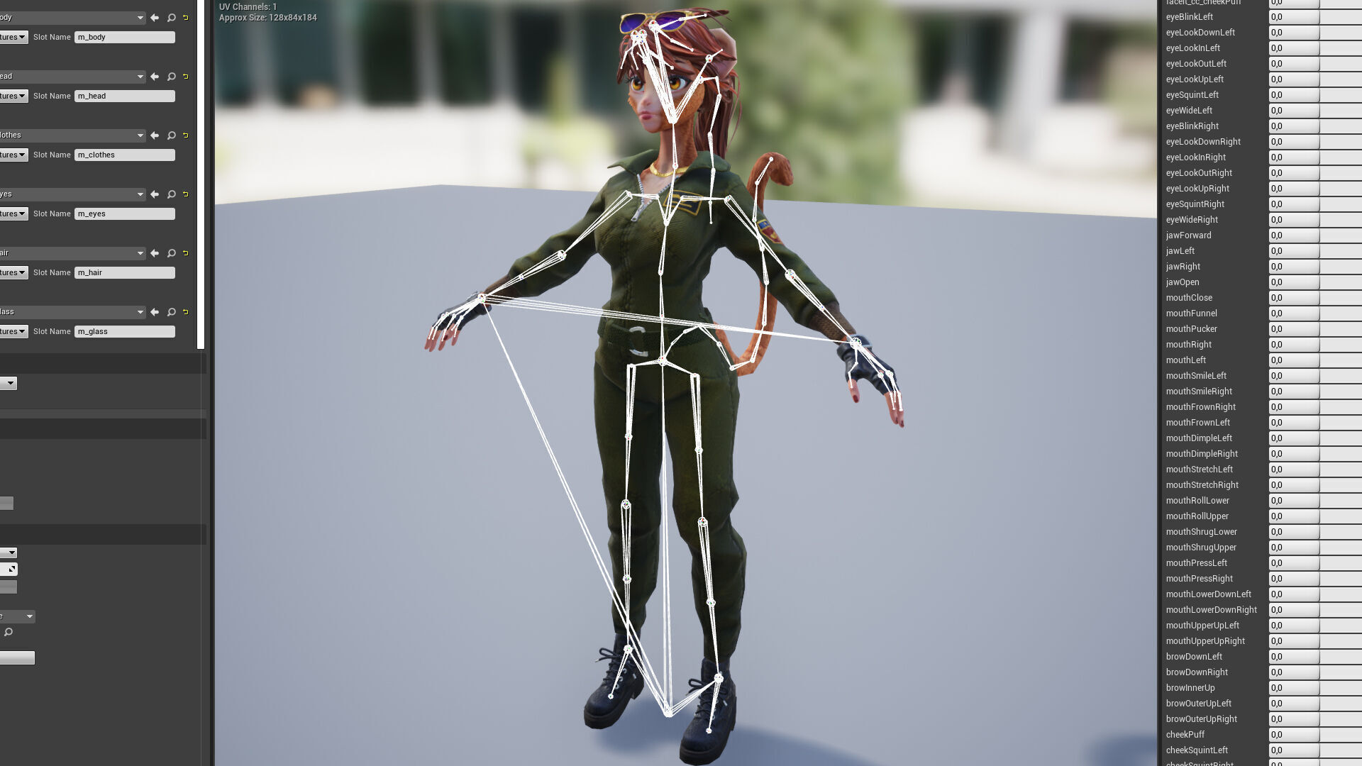Monkey Girl Arms Trader Low-poly 3D model_12