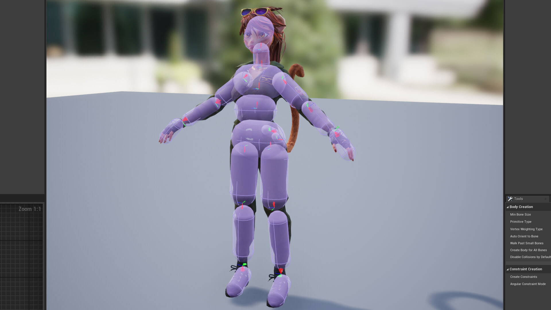 Monkey Girl Arms Trader Low-poly 3D model_16