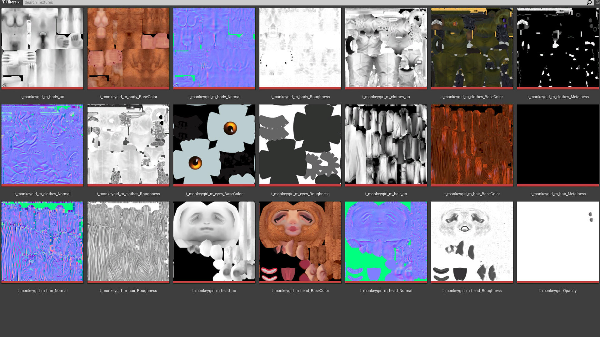 Monkey Girl Arms Trader Low-poly 3D model_20