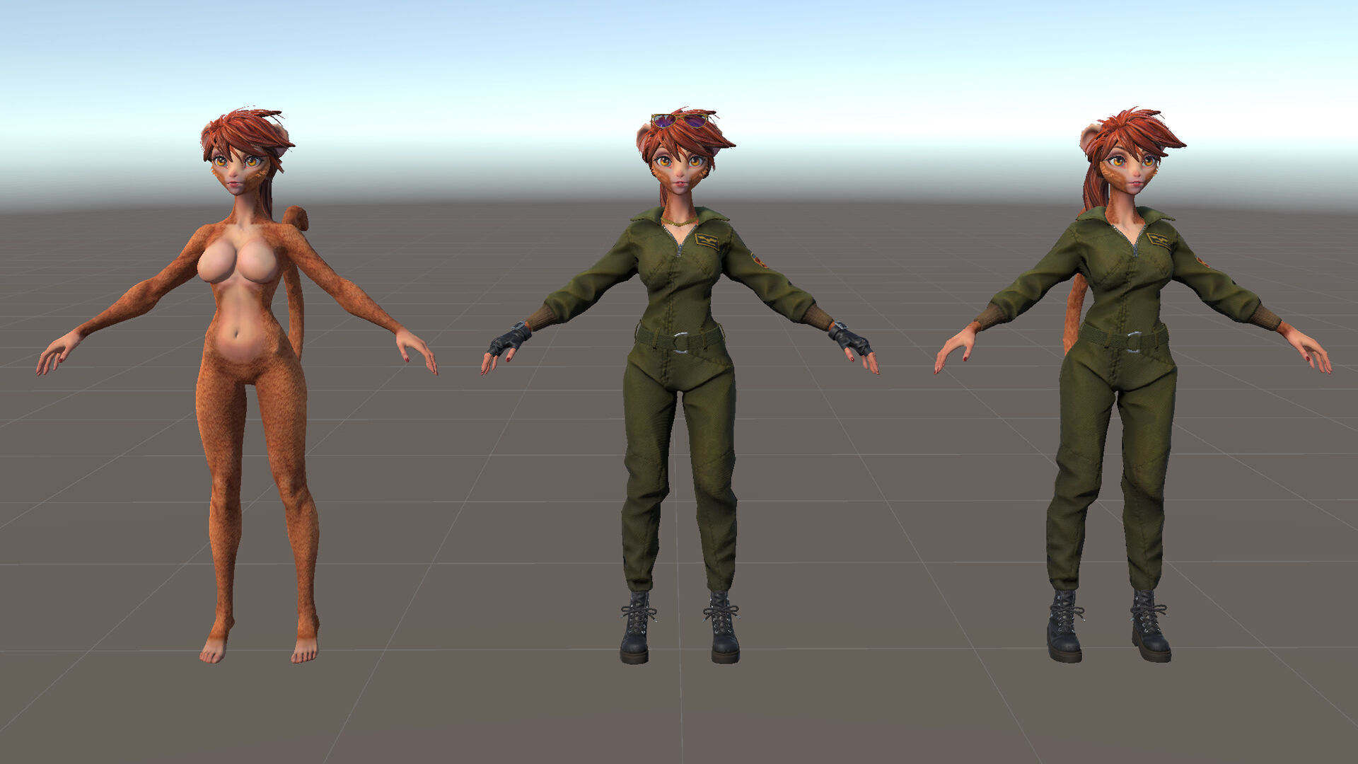 Monkey Girl Arms Trader Low-poly 3D model_21