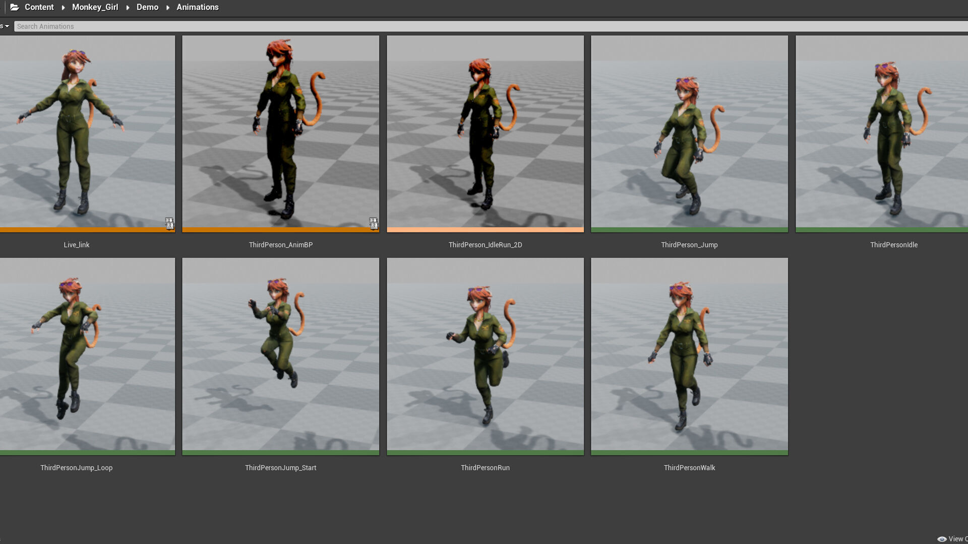 Monkey Girl Arms Trader Low-poly 3D model_18