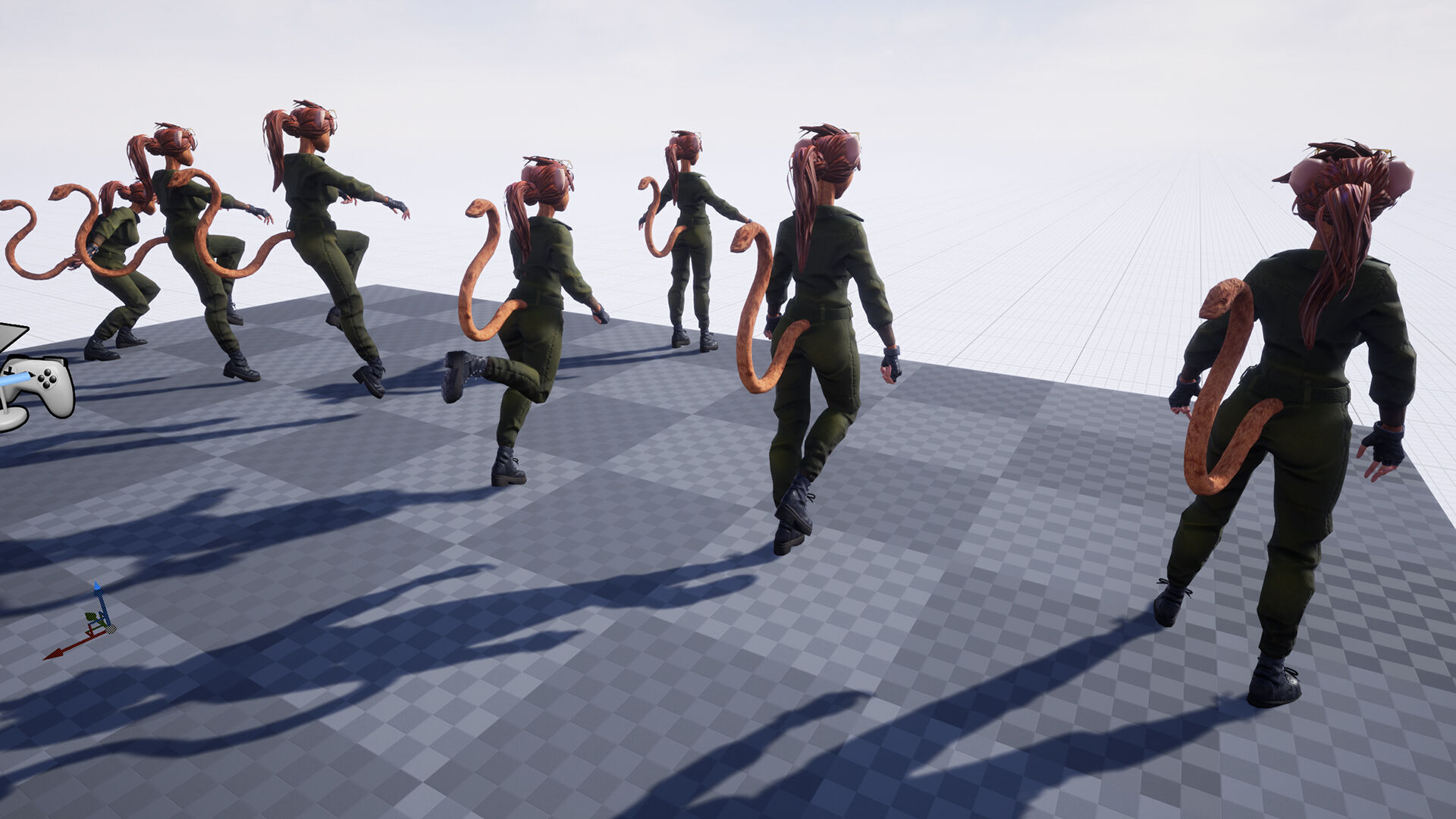 Monkey Girl Arms Trader Low-poly 3D model_8