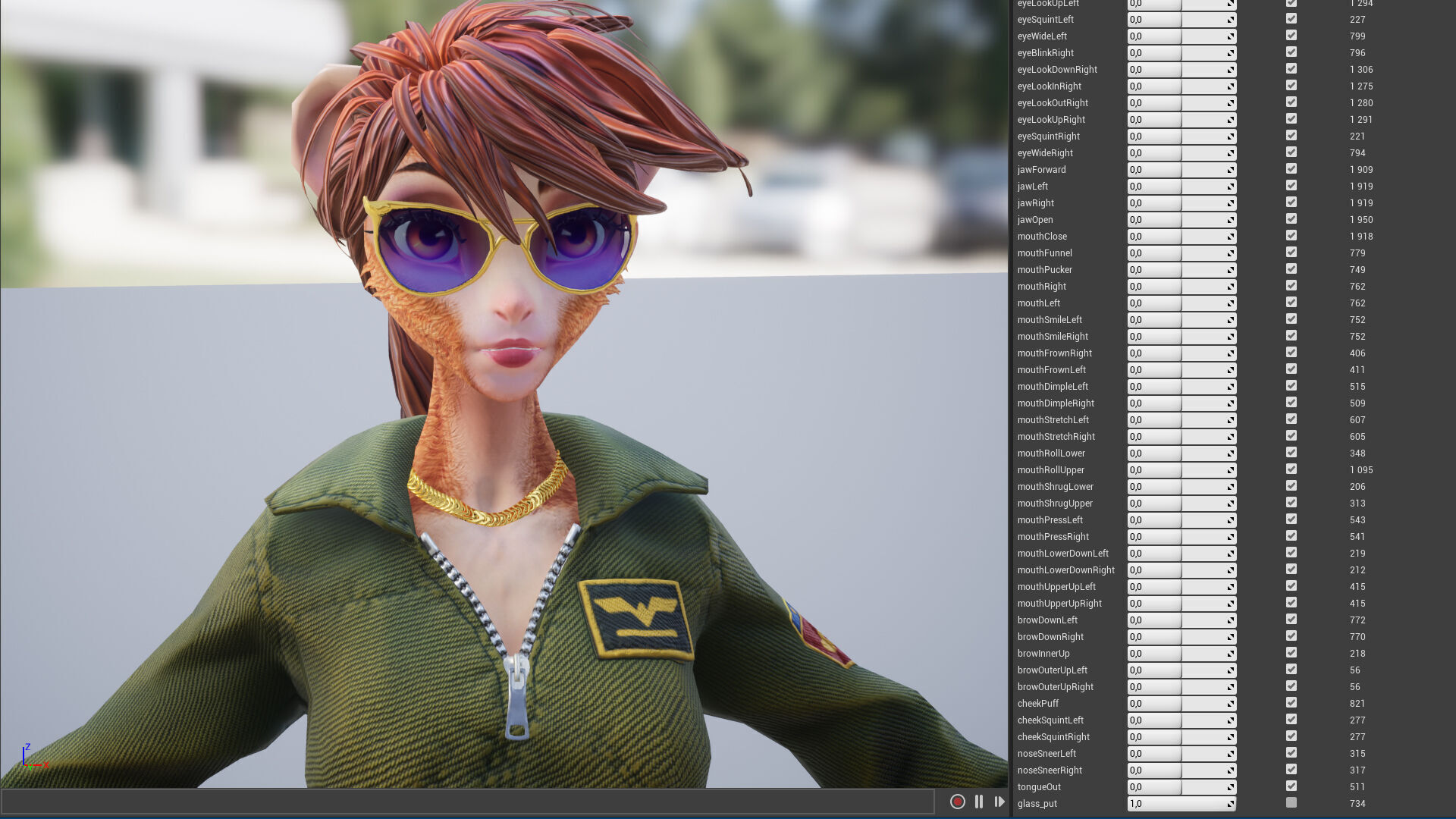 Monkey Girl Arms Trader Low-poly 3D model_10