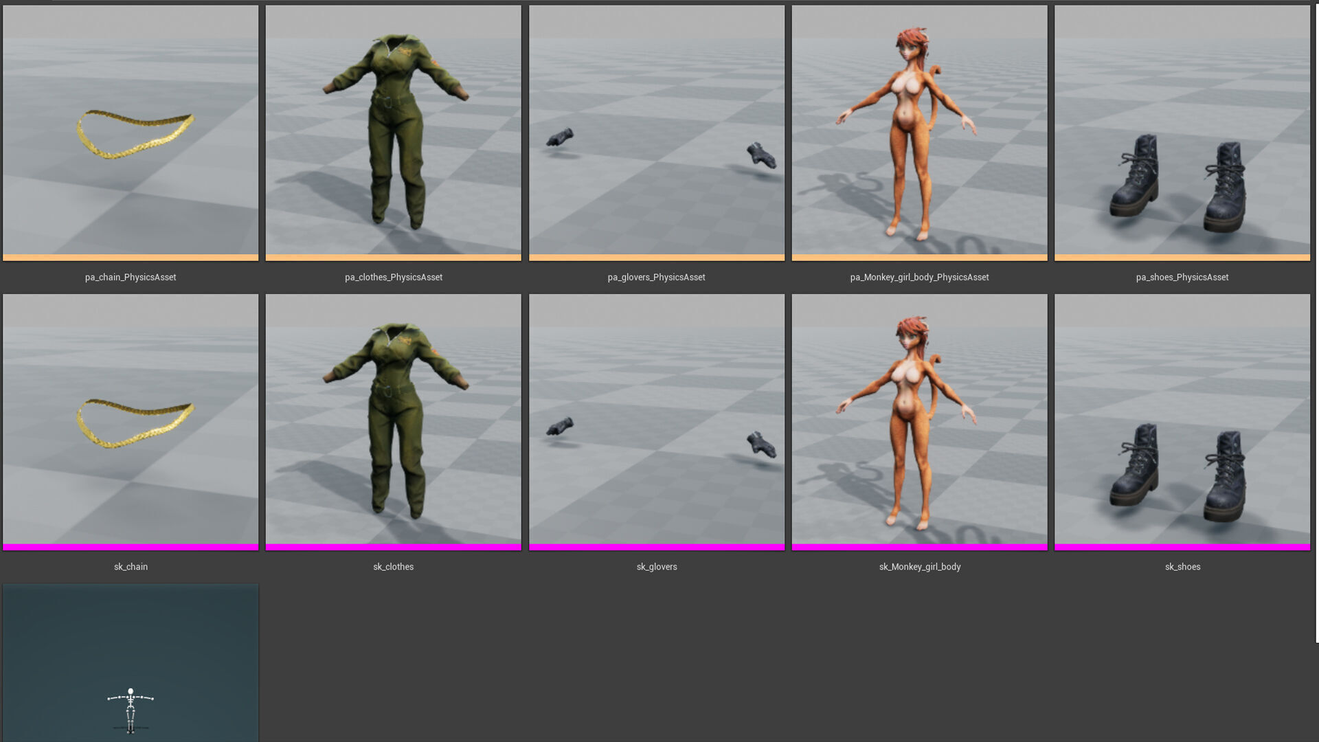 Monkey Girl Arms Trader Low-poly 3D model_17