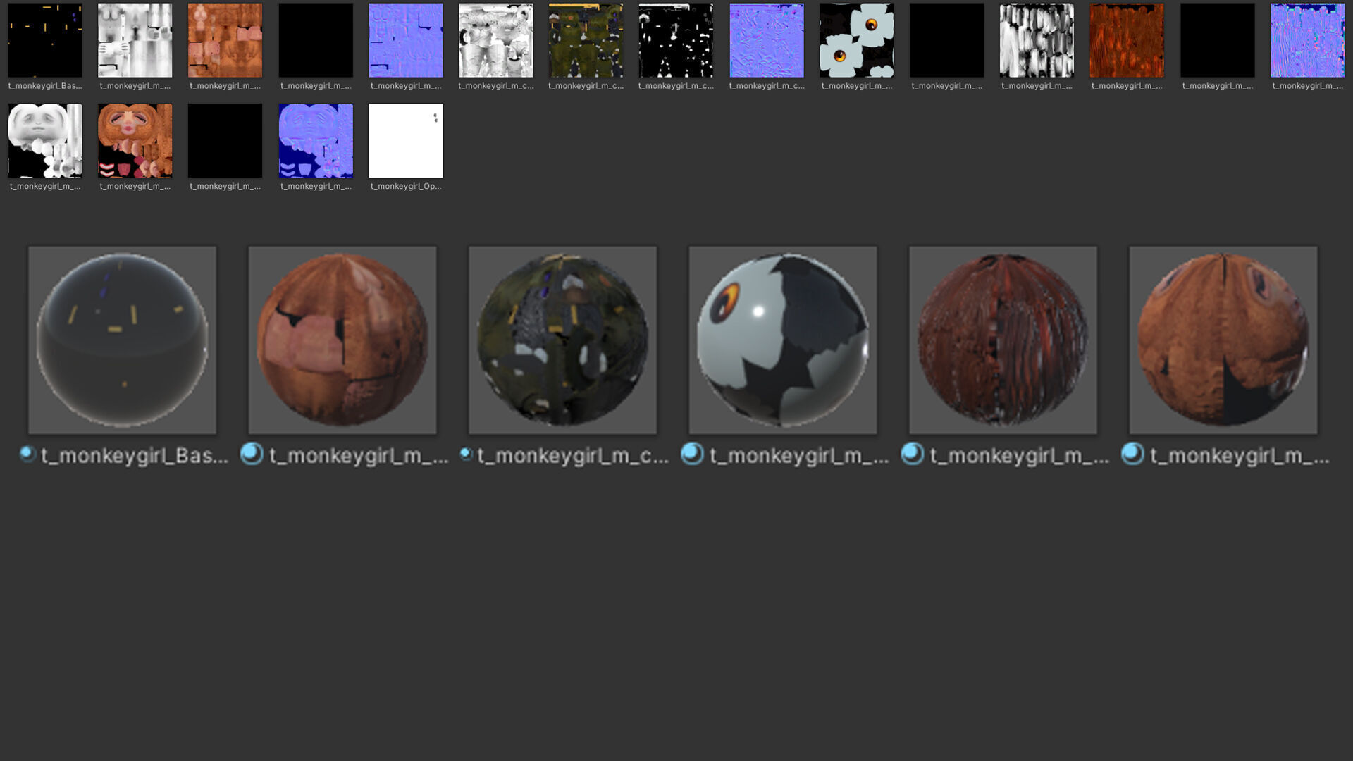 Monkey Girl Arms Trader Low-poly 3D model_28