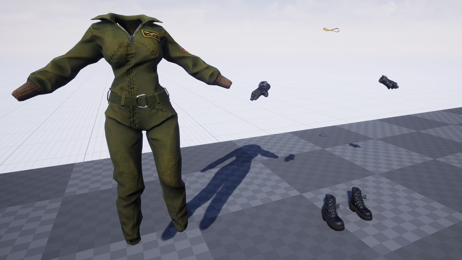 Monkey Girl Arms Trader Low-poly 3D model_9