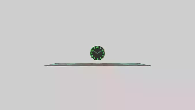 GlowintheDark Wall Clock model Low-poly 3D model