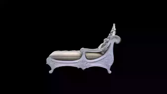 3d Render  Chaise Lounge Chair 