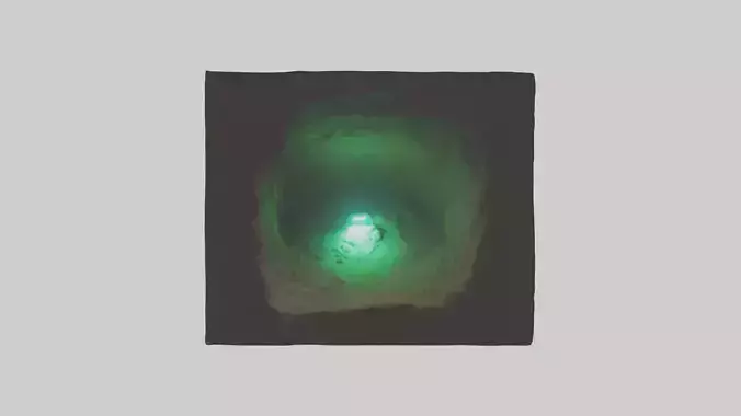 Glowworm lighting cave model Low-poly 3D model