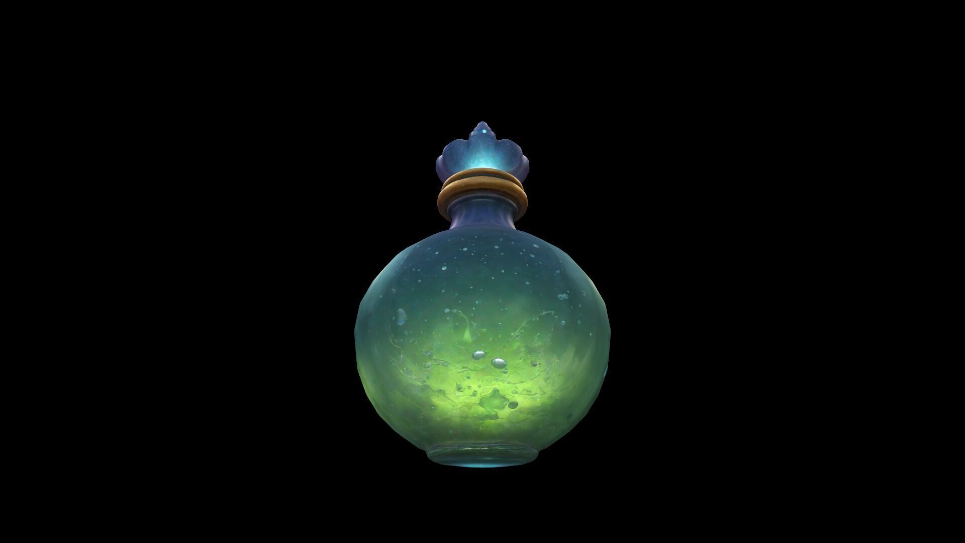 3d Render  Celestial Dew Potion 3D model_2