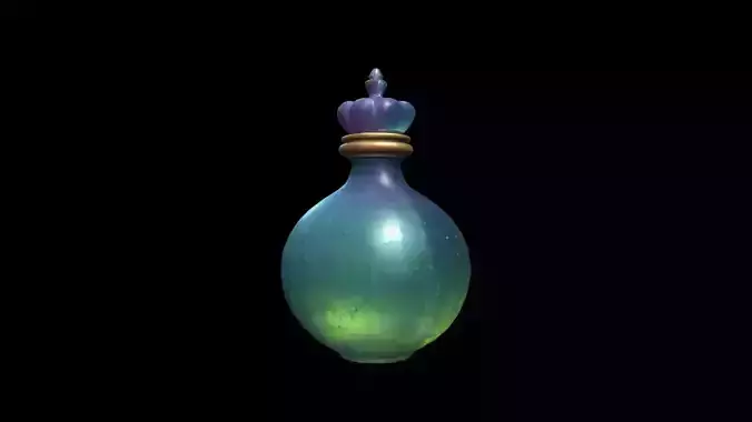 3d Render  Celestial Dew Potion