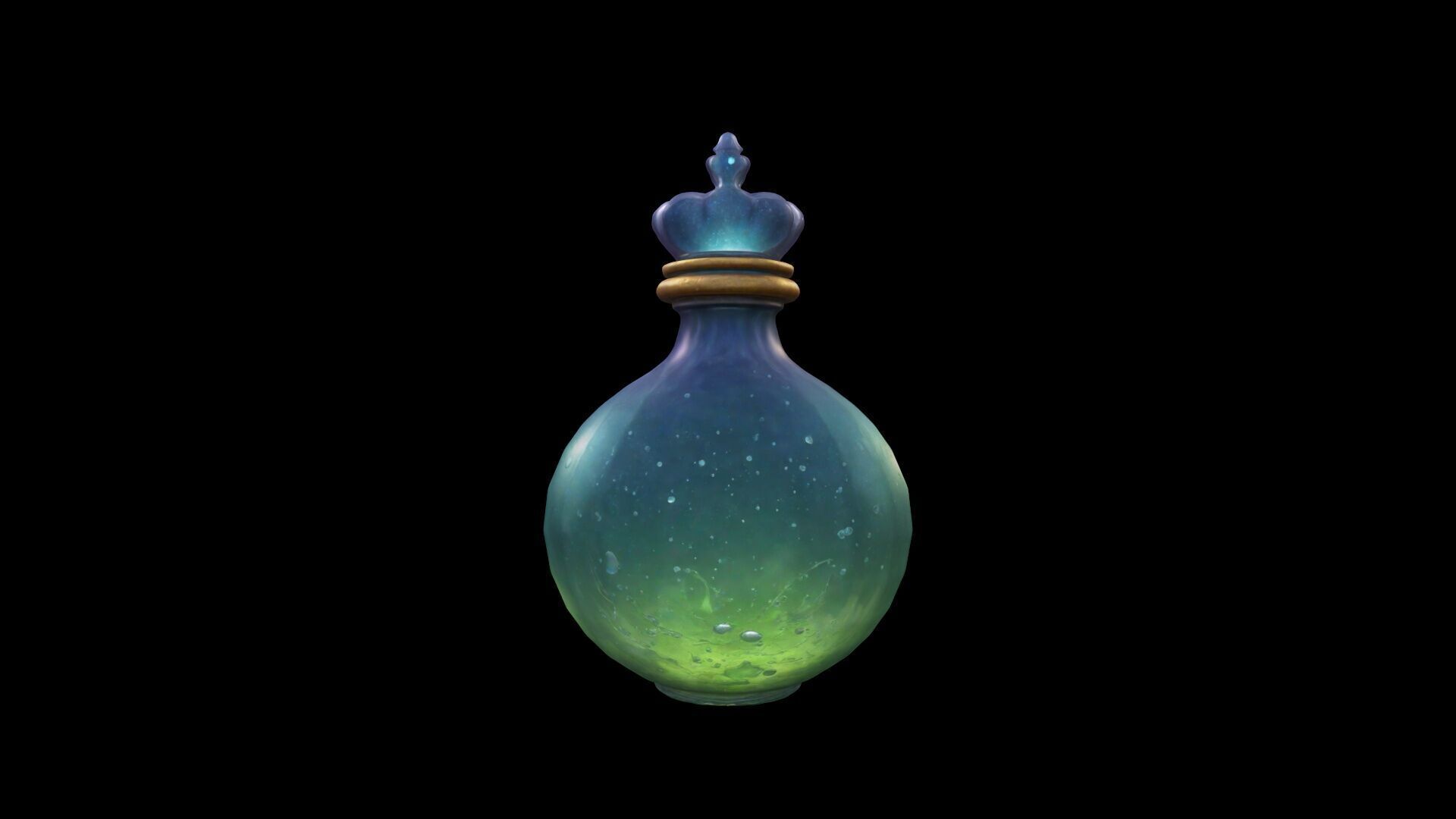 3d Render  Celestial Dew Potion 3D model_3