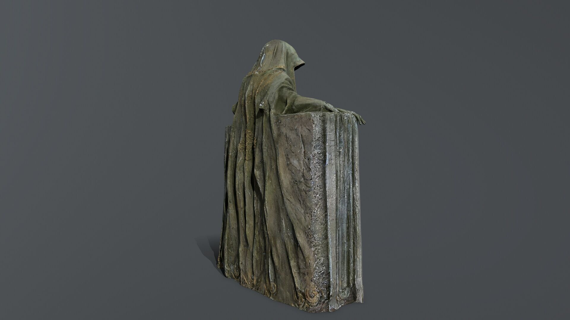 Dark statue Low-poly 3D model_6